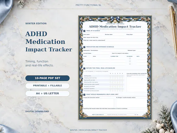 Cover preview of Winter ADHD Medication Tracker PDF