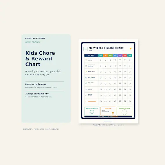 Cover preview of Printable Chore Chart for Kids