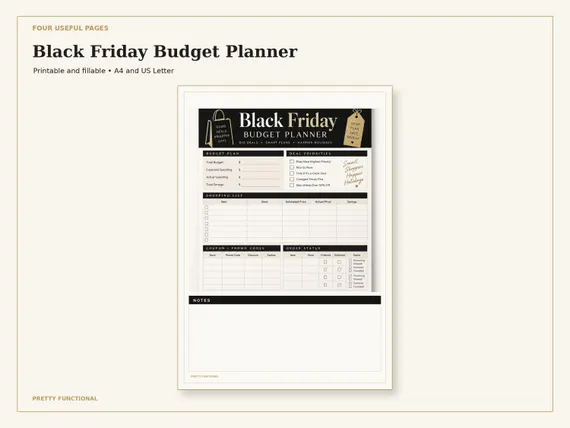 Cover preview of Black Friday Budget Planner PDF