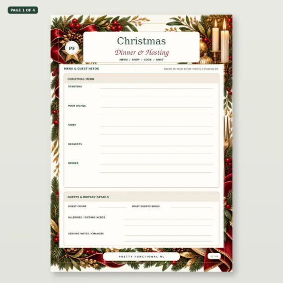 Cover preview of Christmas Meal Planner PDF
