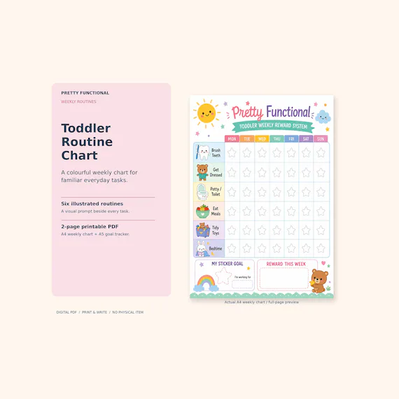 Cover preview of Printable Toddler Routine Chart